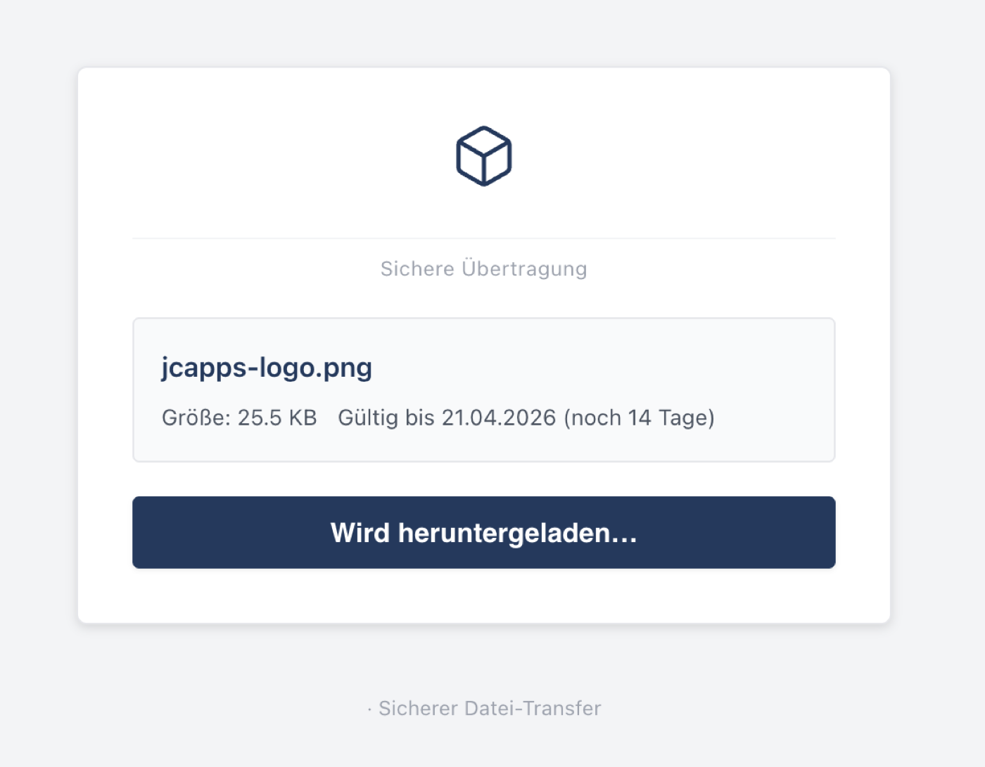 Recipient download page