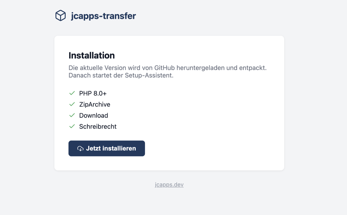 install.php — server requirements check